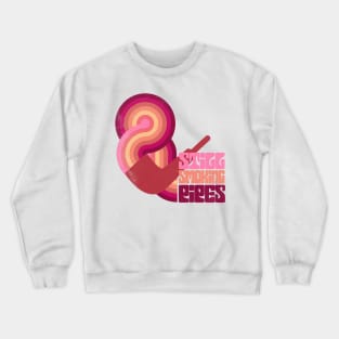 Still Smoking Pipes Retro Smoke Swirl Bubblegum Crewneck Sweatshirt